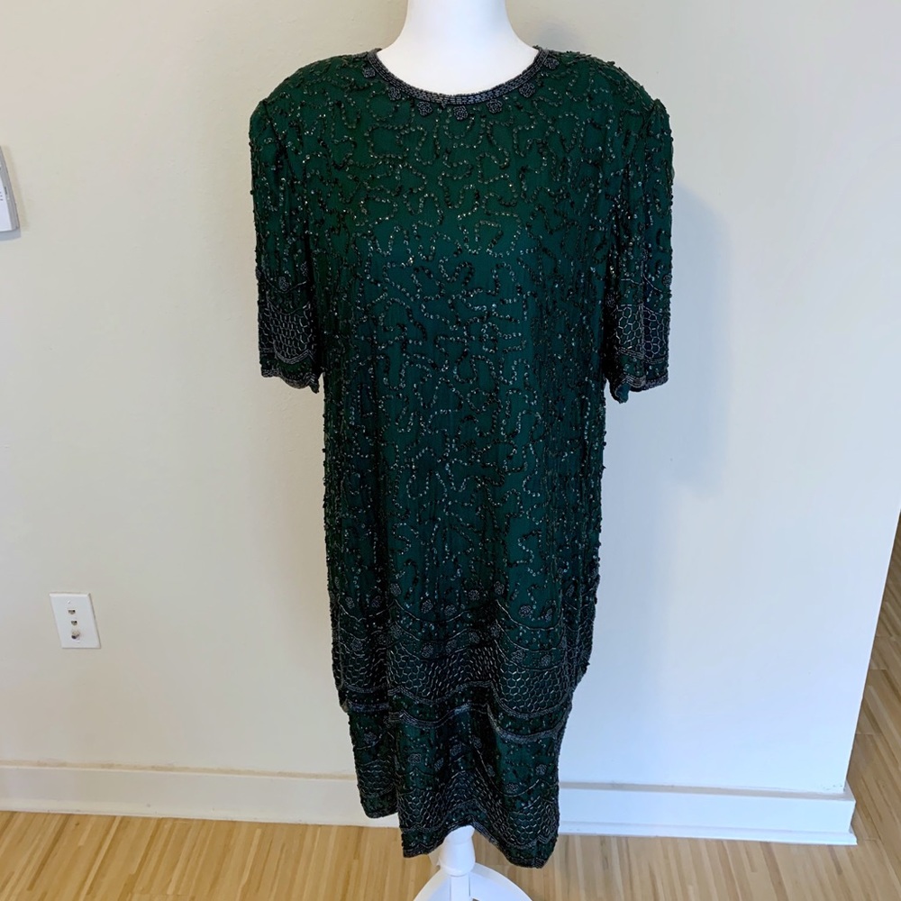 Vintage Brilliante Sequin Silk Dress